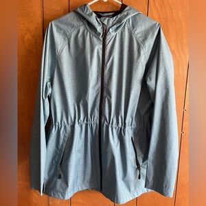 32 DEGREES COOL WOMEN'S HOODED ANORAK JACKET COAT FULL ZIP 2 FRONT POCKETS LARGE
